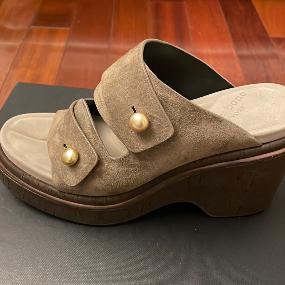 Rag and Bone brown suede wedge